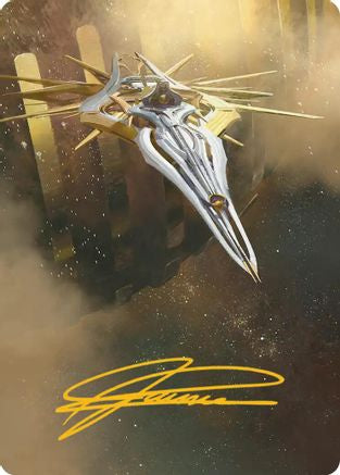 Dawnsire, Sunstar Dreadnought Art Card (Gold-Stamped Signature) (AAEOE-027) - Art Series: Edge of Eternities
