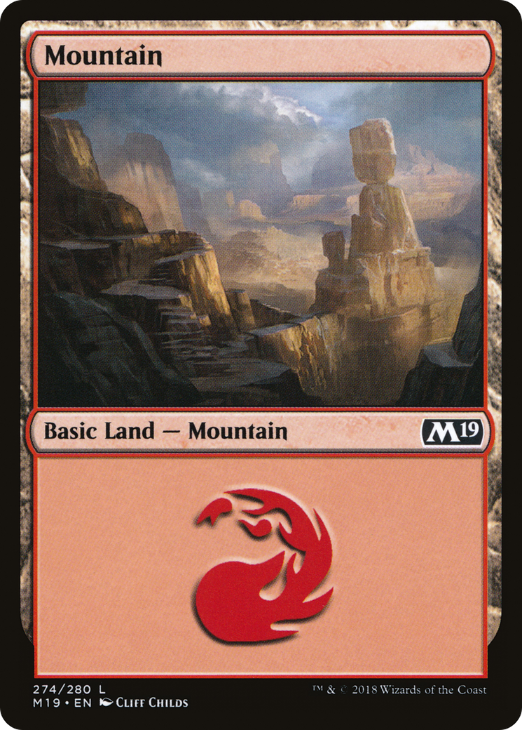 Mountain (274) (M19-274) - Core Set 2019 Foil
