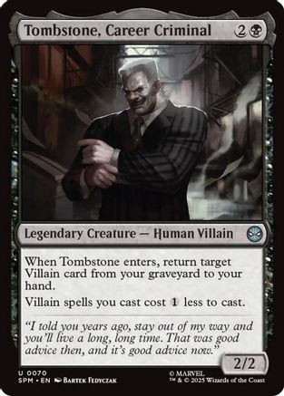 Tombstone, Career Criminal (SPM-070) - Marvel's Spider-Man Foil