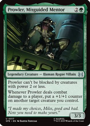 Prowler, Misguided Mentor (SPE-017) - Marvel's Spider-Man: Eternal-Legal Foil