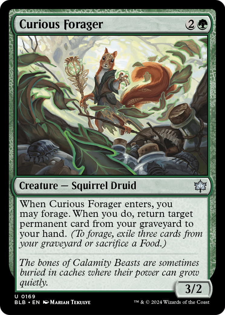 Curious Forager (BLB-169) - Bloomburrow Foil