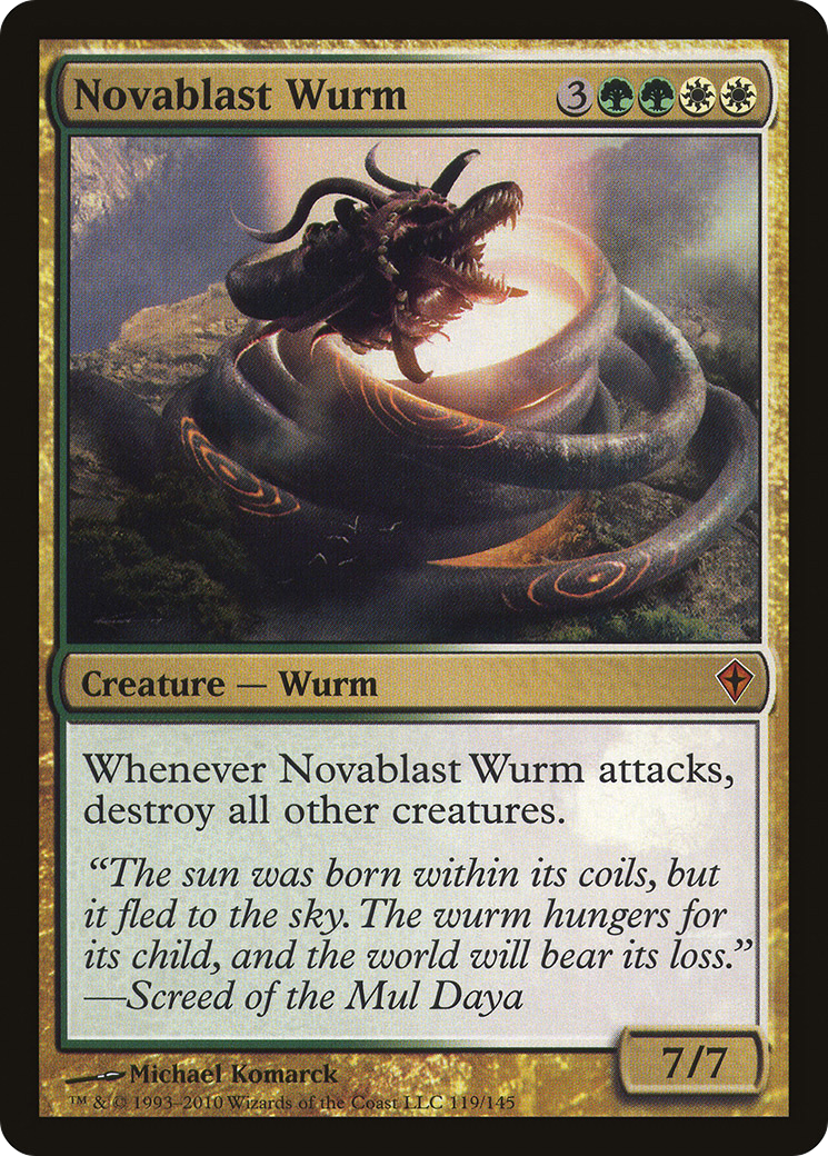 Novablast Wurm (WWK-119) - Worldwake Foil