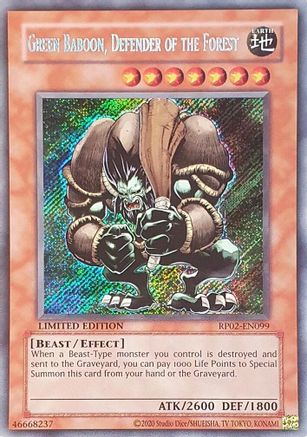 Green Baboon, Defender of the Forest (RP02-EN099) - Retro Pack 2 (2020 Date Reprint) Unlimited