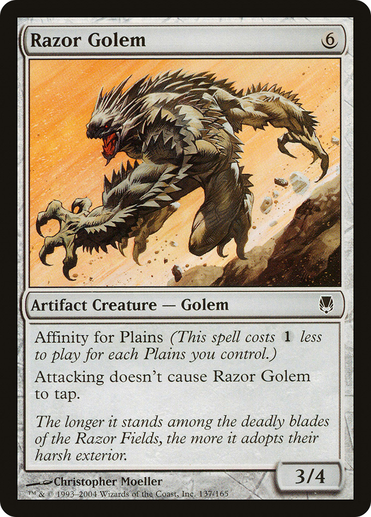 Razor Golem (DST-137) - Darksteel Foil