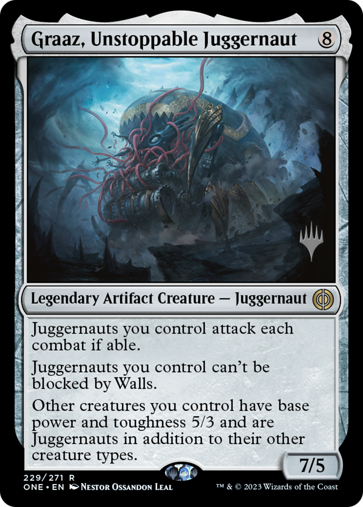 Graaz, Unstoppable Juggernaut (PPONE-229) - Phyrexia: All Will Be One Promos Foil