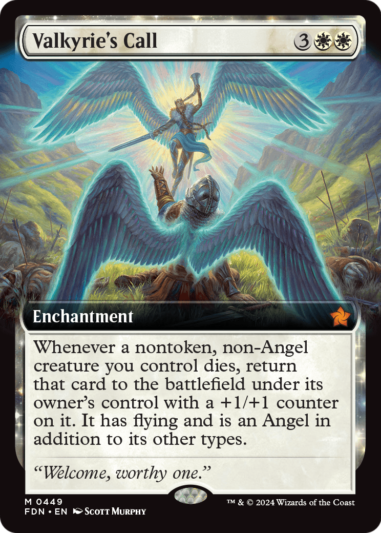Valkyrie's Call (Extended Art) (FDN-449) - Foundations: (enchantment, Extended Art)