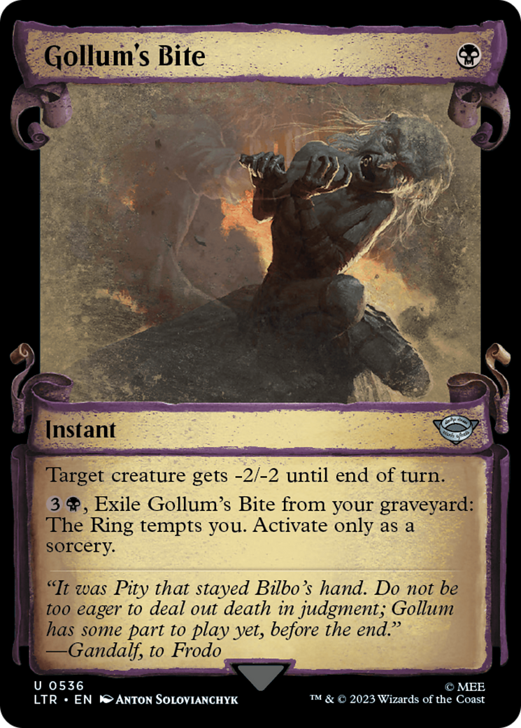 Gollum's Bite (Showcase Scrolls) (LTR-536) - The Lord of the Rings: Tales of Middle-earth: (Showcase) Foil
