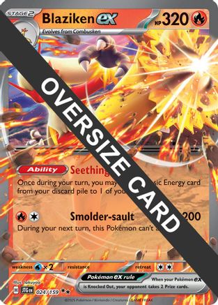 Blaziken ex 024  - Holofoil Jumbo Cards - Double Rare
