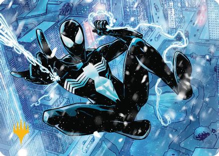 Spectacular Spider-Man (Black) Art Card (Gold-Stamped Planeswalker Symbol) (AASPM-052) - Art Series: Marvel's Spider-Man
