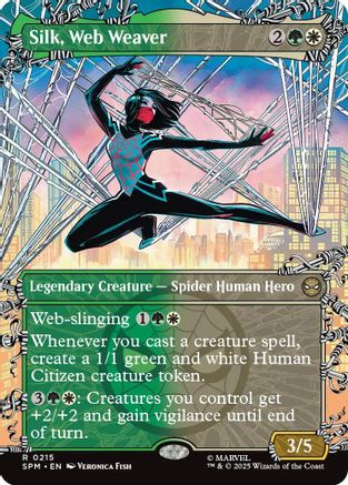 Silk, Web Weaver (Borderless) (SPM-215) - Marvel's Spider-Man Foil