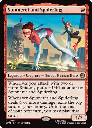 Spinneret and Spiderling (PRE-094) - Prerelease Cards Foil