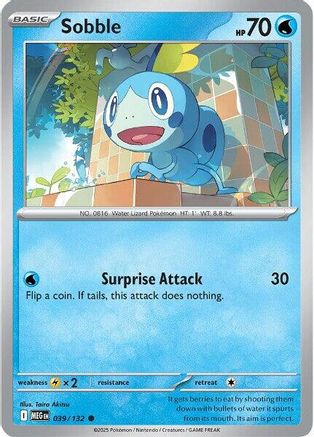 Sobble 039  - Reverse Holofoil ME01 Mega Evolution - Common