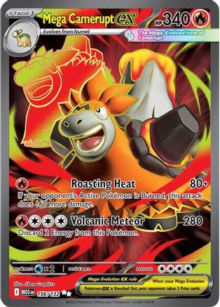 Mega Camerupt ex 156/132  - Holofoil ME01 Mega Evolution - Ultra Rare