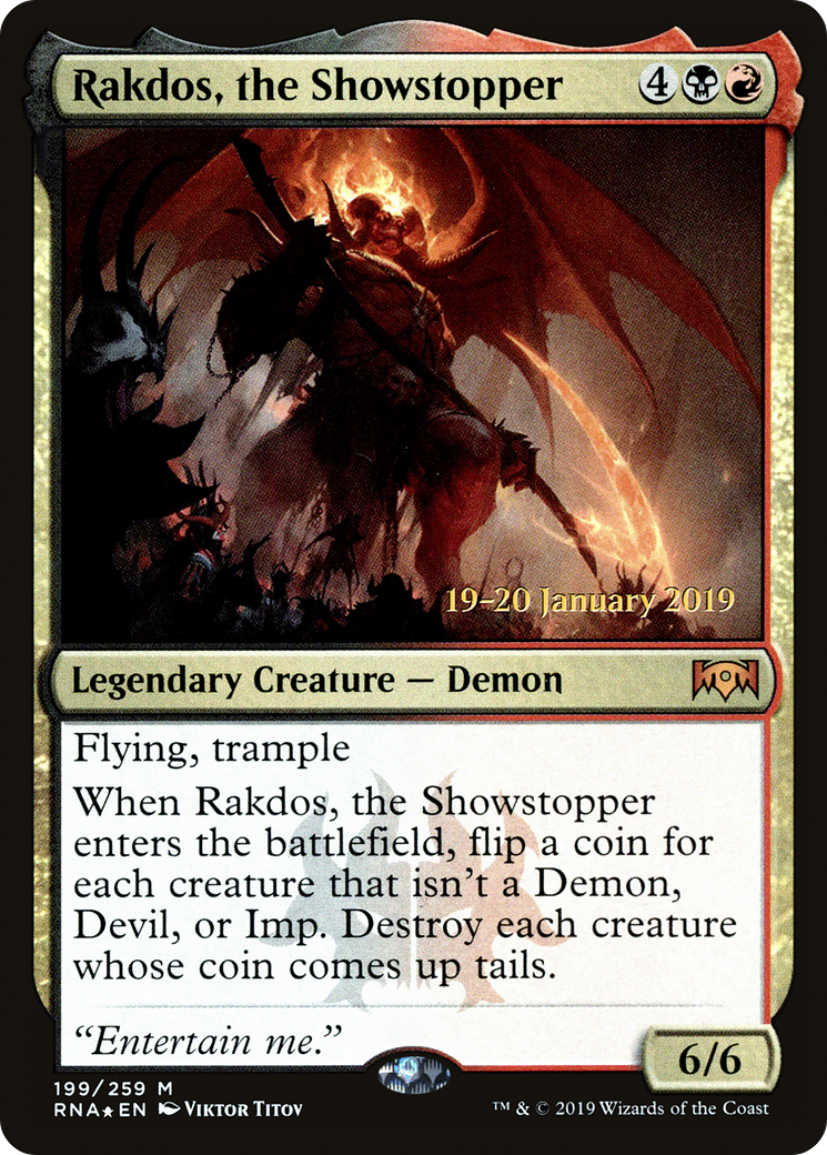 Rakdos, the Showstopper (PRE-199) - Ravnica Allegiance Promos Foil