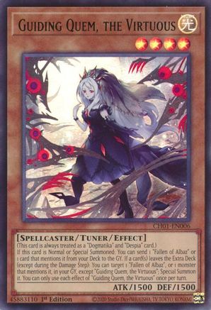 Guiding Quem, the Virtuous (CH01-EN006) - THE CHRONICLES DECK: The Fallen & The Virtuous (All-Foil Edition) 1st Edition