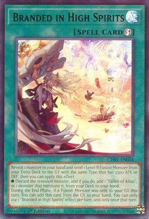Branded in High Spirits (CH01-EN024) - THE CHRONICLES DECK: The Fallen & The Virtuous (All-Foil Edition) 1st Edition