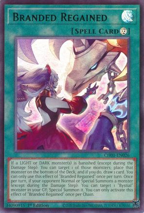 Branded Regained (CH01-EN026) - THE CHRONICLES DECK: The Fallen & The Virtuous (All-Foil Edition) 1st Edition