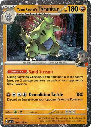 Team Rocket's Tyranitar (Cosmos Holo) 096/182  - Holofoil Miscellaneous Cards & Products - Promo