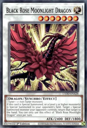 Black Rose Moonlight Dragon (L5DD-ENA28) - Legendary 5D's Decks 1st Edition