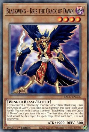 Blackwing - Kris the Crack of Dawn (L5DD-ENC05) - Legendary 5D's Decks 1st Edition