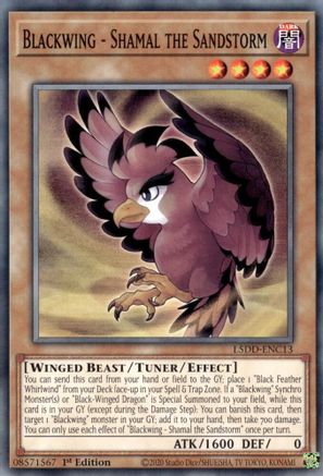 Blackwing - Shamal the Sandstorm (L5DD-ENC13) - Legendary 5D's Decks 1st Edition