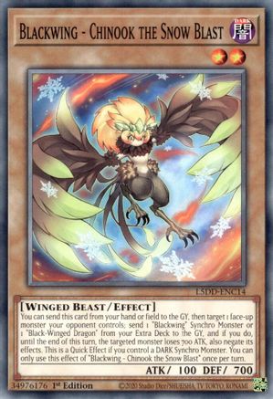 Blackwing - Chinook the Snow Blast (L5DD-ENC14) - Legendary 5D's Decks 1st Edition