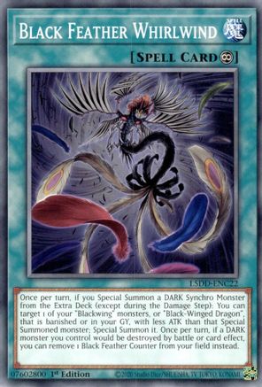 Black Feather Whirlwind (L5DD-ENC22) - Legendary 5D's Decks 1st Edition
