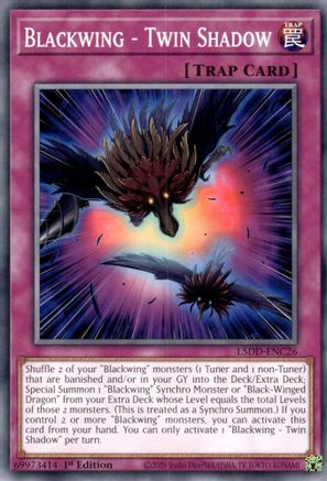 Blackwing - Twin Shadow (L5DD-ENC26) - Legendary 5D's Decks 1st Edition
