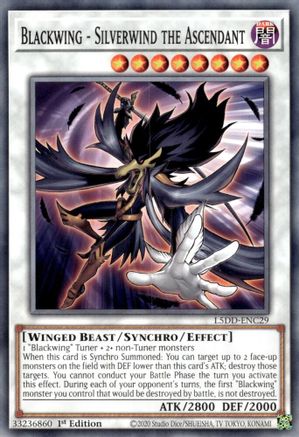 Blackwing - Silverwind the Ascendant (L5DD-ENC29) - Legendary 5D's Decks 1st Edition