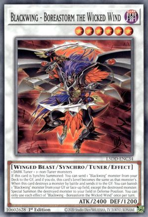 Blackwing - Boreastorm the Wicked Wind (L5DD-ENC34) - Legendary 5D's Decks 1st Edition