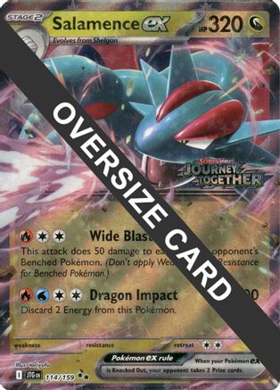 Salamence ex 114/159  - Holofoil Jumbo Cards - Double Rare