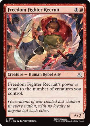 Freedom Fighter Recruit (TLE-118) - Avatar: The Last Airbender: Eternal-Legal Foil