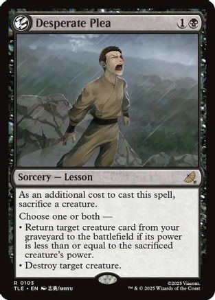 Desperate Plea (TLE-103) - Avatar: The Last Airbender: Eternal-Legal Foil