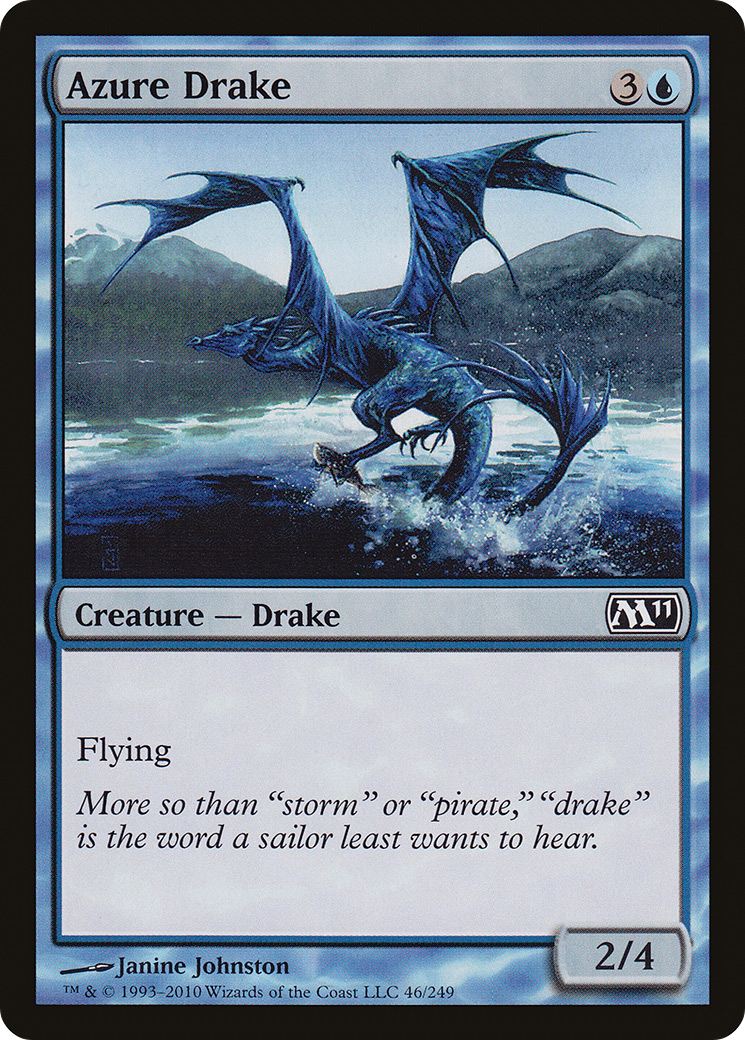 Azure Drake (M11-046) - Magic 2011 Foil
