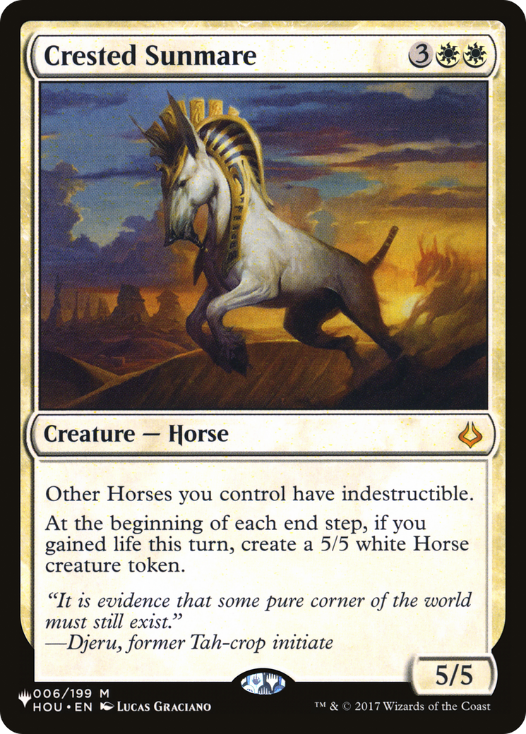 Crested Sunmare (LIST-006/199) - The List
