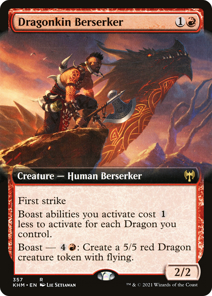 Dragonkin Berserker (Extended Art) (KHM-357) - Kaldheim: (Extended Art)