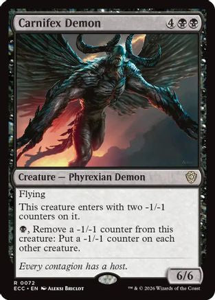Carnifex Demon (ECC-072) - Commander: Lorwyn Eclipsed
