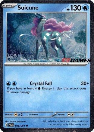 Suicune (EB Games Exclusive) 026  - Holofoil Miscellaneous Cards & Products - Rare