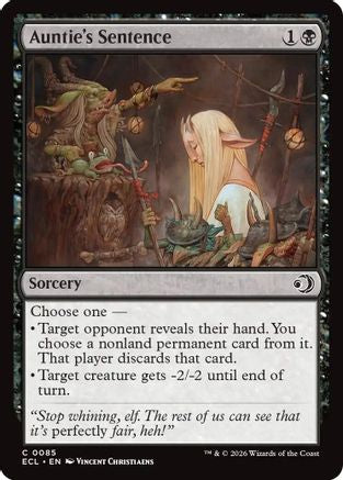 Auntie's Sentence (ECL-085) - Lorwyn Eclipsed Foil