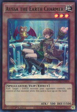 Aussa the Earth Charmer (Ultra Rare) (CH02-EN004) - THE CHRONICLES DECK: Spirit Charmers (All-Foil Edition) 1st Edition