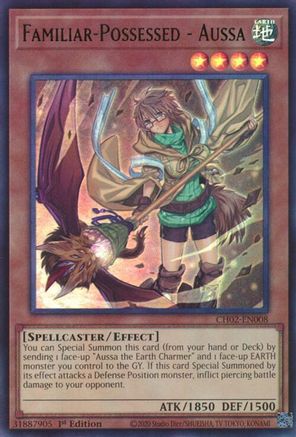 Familiar-Possessed - Aussa (CH02-EN008) - THE CHRONICLES DECK: Spirit Charmers (All-Foil Edition) 1st Edition