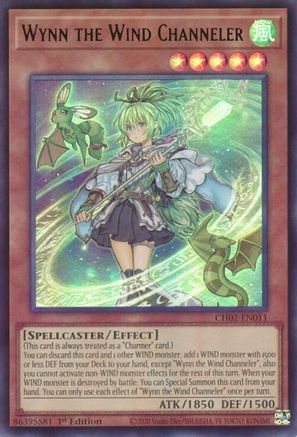 Wynn the Wind Channeler (CH02-EN011) - THE CHRONICLES DECK: Spirit Charmers (All-Foil Edition) 1st Edition