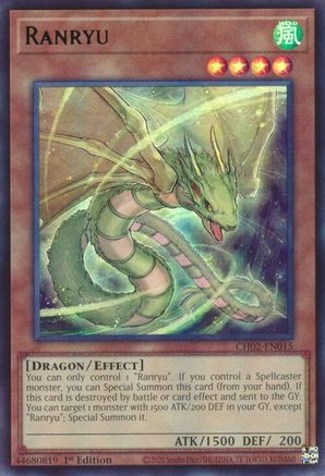 Ranryu (CH02-EN015) - THE CHRONICLES DECK: Spirit Charmers (All-Foil Edition) 1st Edition