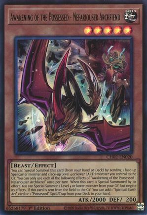 Awakening of the Possessed - Nefariouser Archfiend (CH02-EN020) - THE CHRONICLES DECK: Spirit Charmers (All-Foil Edition) 1st Edition