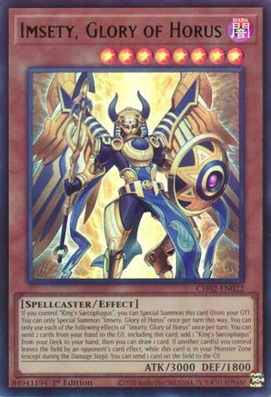 Imsety, Glory of Horus (CH02-EN022) - THE CHRONICLES DECK: Spirit Charmers (All-Foil Edition) 1st Edition