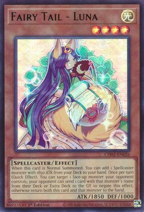 Fairy Tail - Luna (CH02-EN026) - THE CHRONICLES DECK: Spirit Charmers (All-Foil Edition) 1st Edition