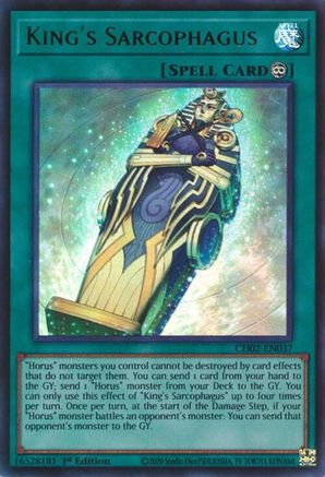 King's Sarcophagus (CH02-EN037) - THE CHRONICLES DECK: Spirit Charmers (All-Foil Edition) 1st Edition