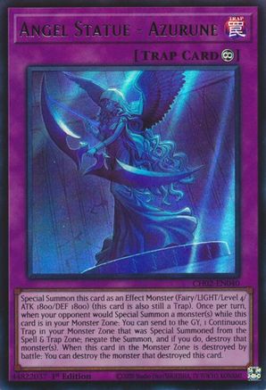 Angel Statue - Azurune (CH02-EN040) - THE CHRONICLES DECK: Spirit Charmers (All-Foil Edition) 1st Edition