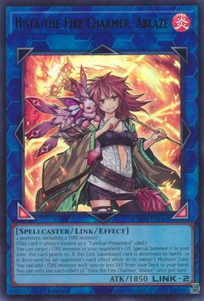 Hiita the Fire Charmer, Ablaze (CH02-EN043) - THE CHRONICLES DECK: Spirit Charmers (All-Foil Edition) 1st Edition