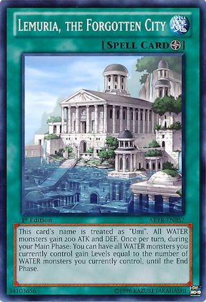 Lemuria, the Forgotten City (ABYR-EN057) - Abyss Rising 1st Edition
